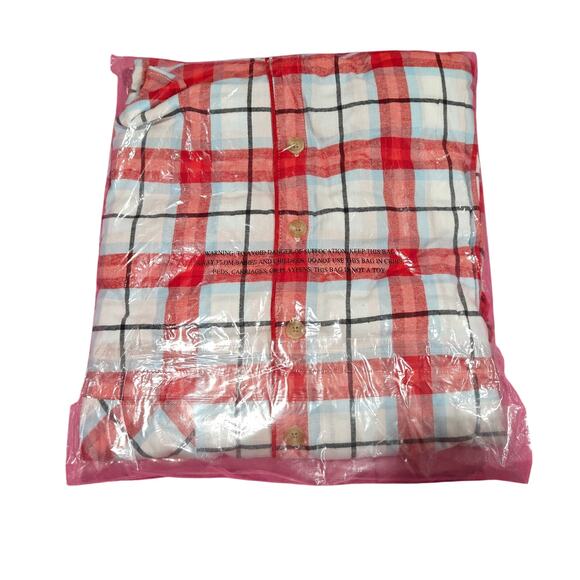 Women's Plaid Flannel Holiday Matching Family Pajama Set - Wondershop™ White 3X - Picture 4 of 5